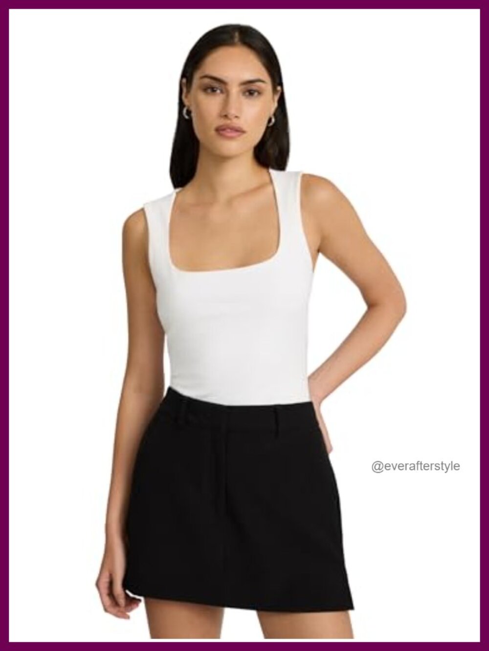 Express Body Contour Light Compression Square Neck Tank Top